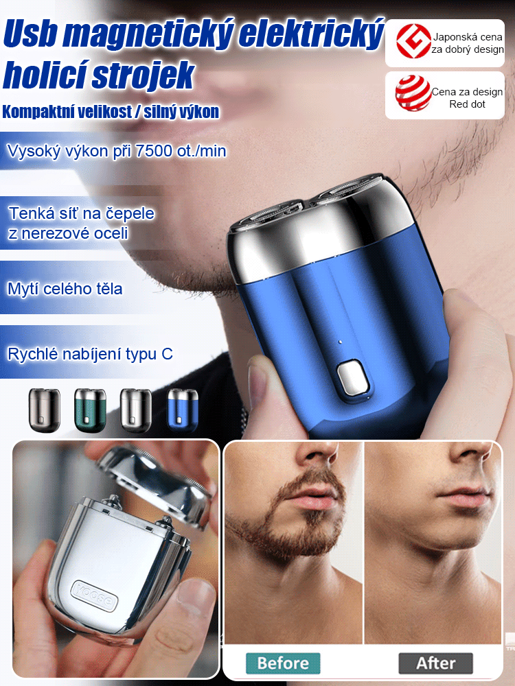 Nový mini dvouhlavý elektrický holicí strojek