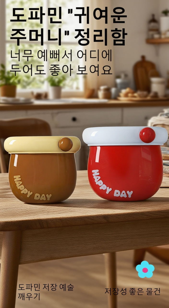 탁상용 자석 수납함 책상 위 정리 모습