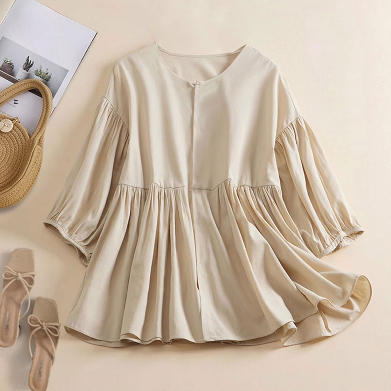 シャツ アムン ラウンドルーズ トップ