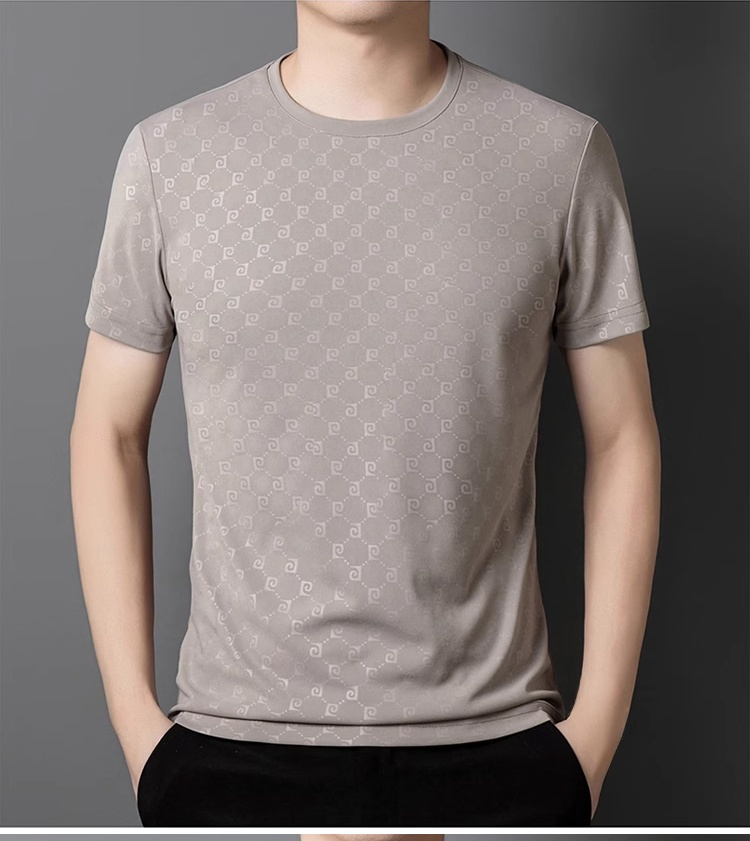 편안한 핏 남성 자카드 티셔츠