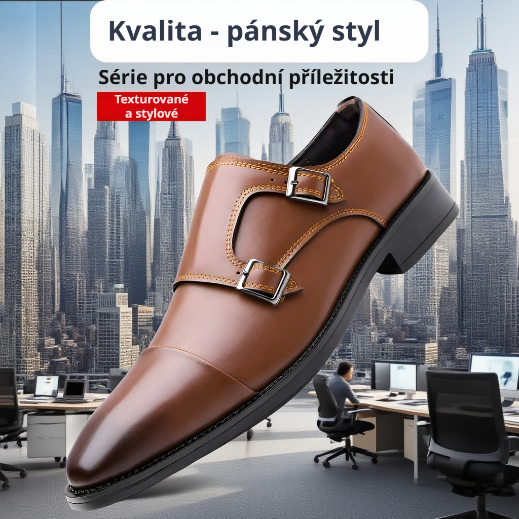 Elegantní pánské kožené boty pro formální příležitosti
