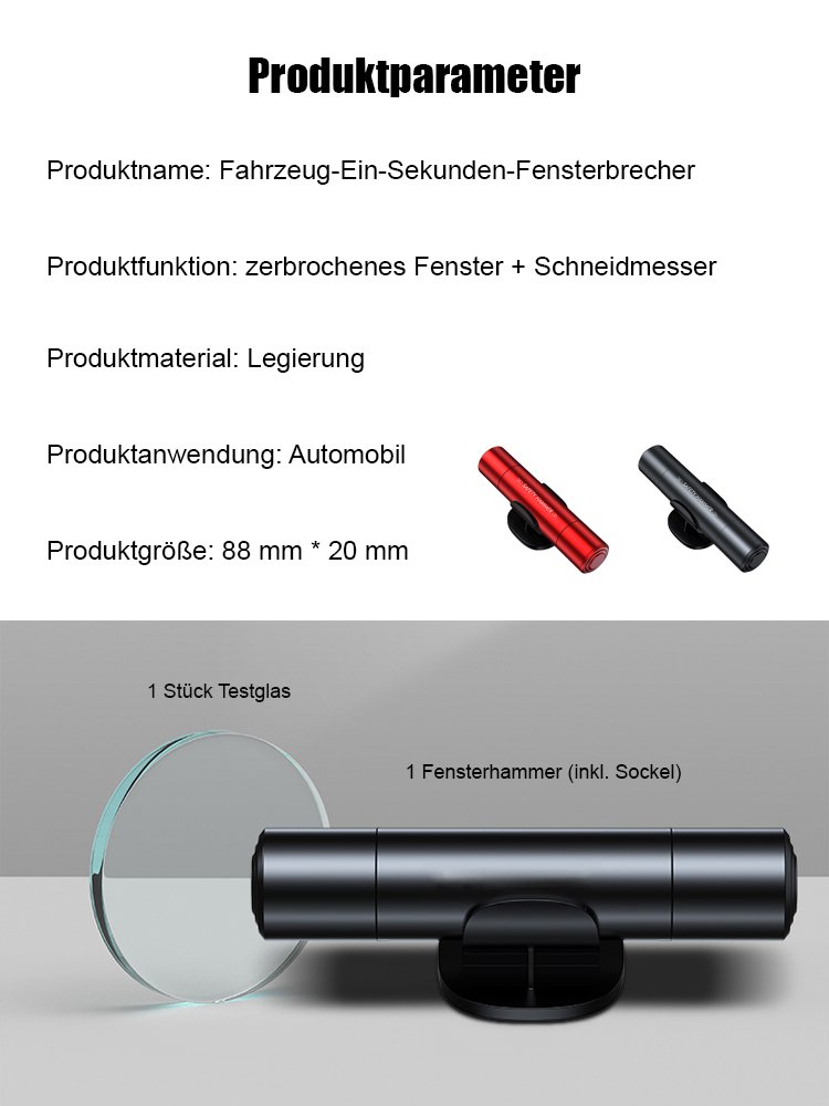 Fahrzeug-Ein-Sekunden-Fensterbrecher-Zwei-in-Eins-Fensterbrecher