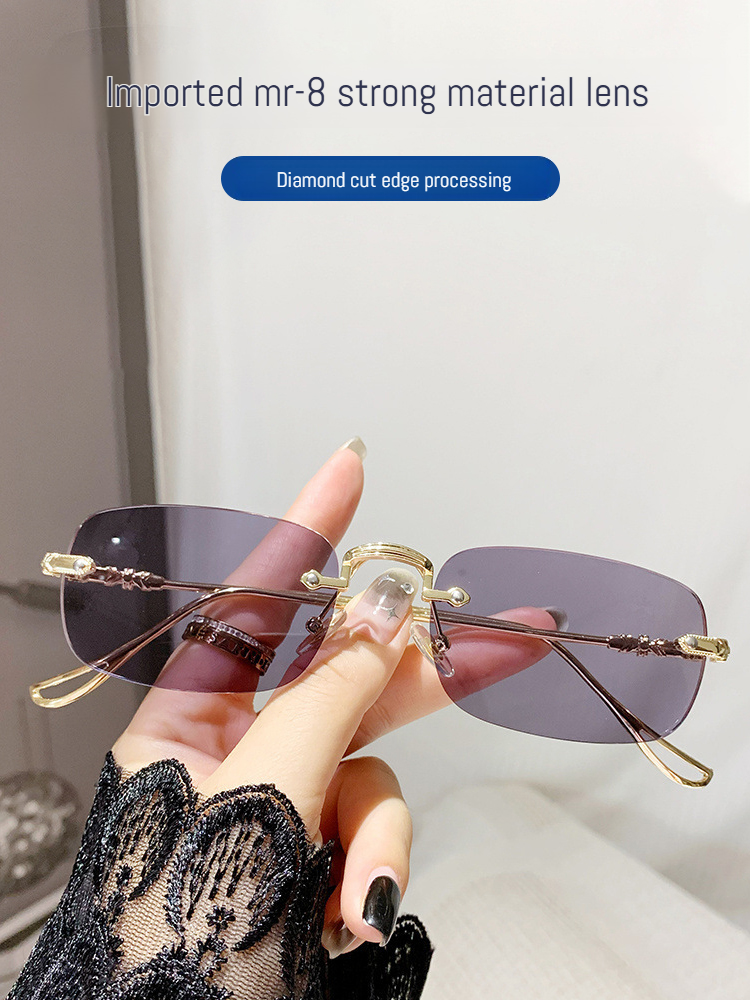 [Optional for Myopia/Presbyopia] Blue Light Blocking Frameless Glasses