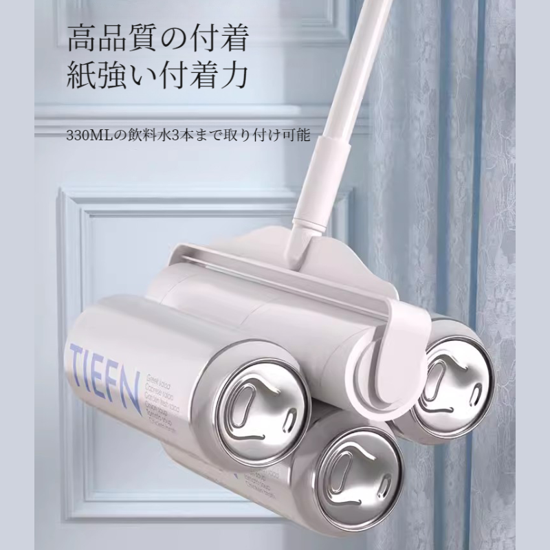 家庭用ヘアステッカー カーペットクリーナー 引き裂けるロングハンドル ローラーステッカー交換用 髪の毛やホコリを除去する粘着紙でベッドを掃除する