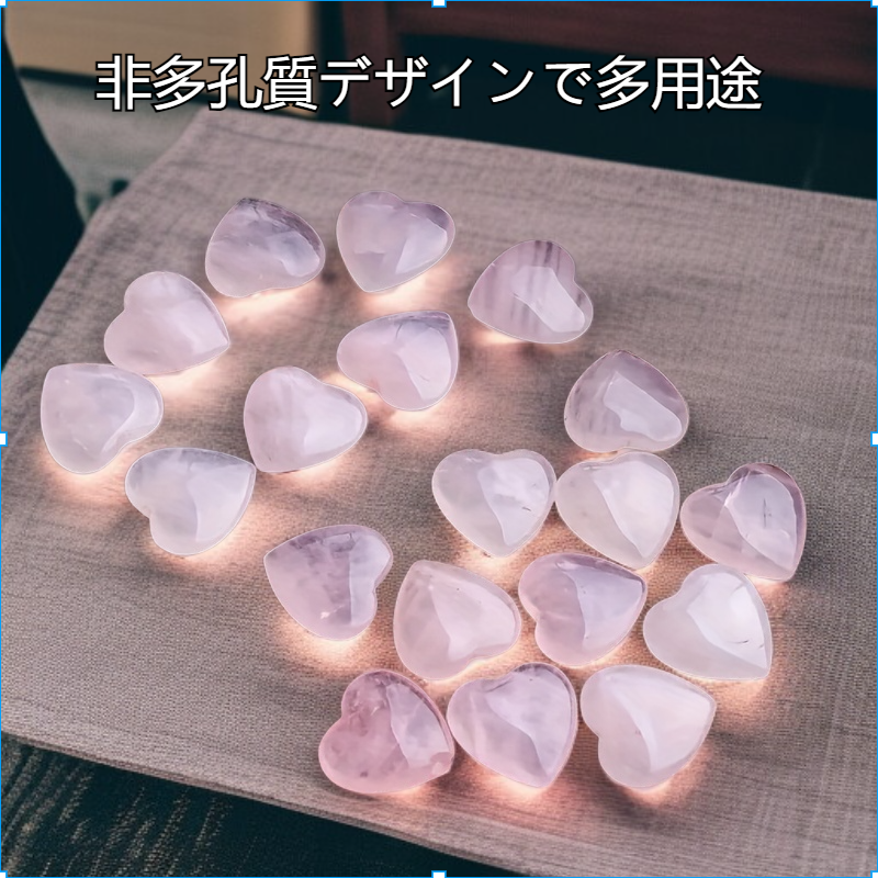 天然水晶の穴のない小さな愛の装飾品ローズクォーツピーチハートハイビスカスストーンラブスキャッタービーズアクセサリー