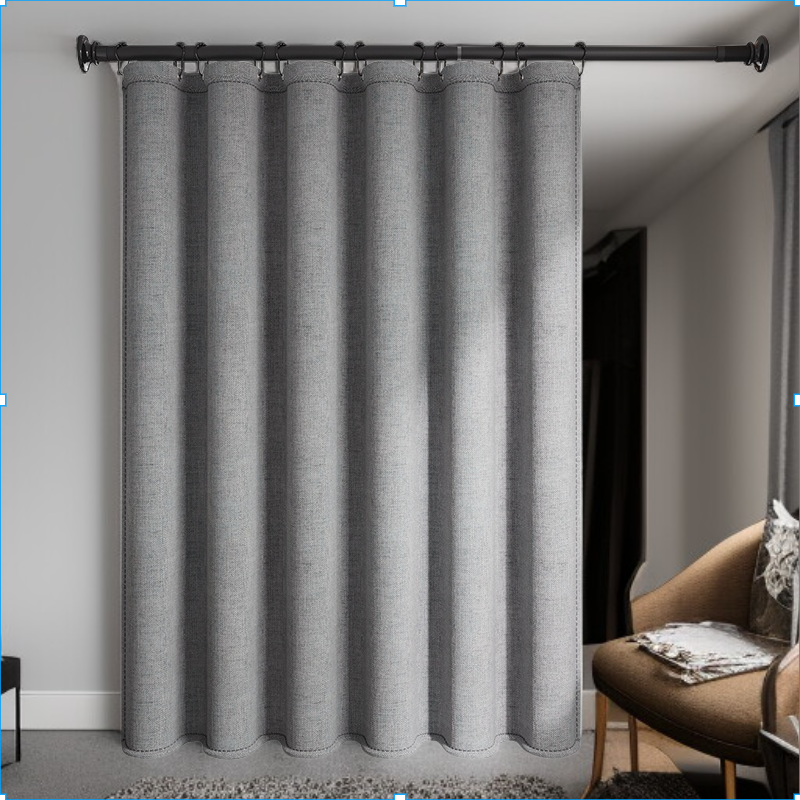 Imitation linen thick curtains