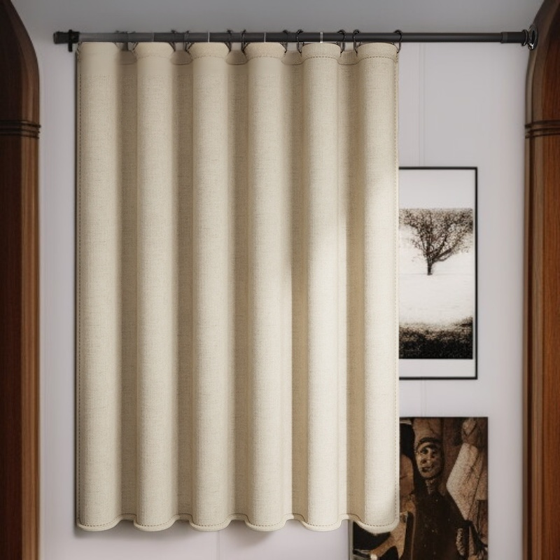 Imitation linen thick curtains