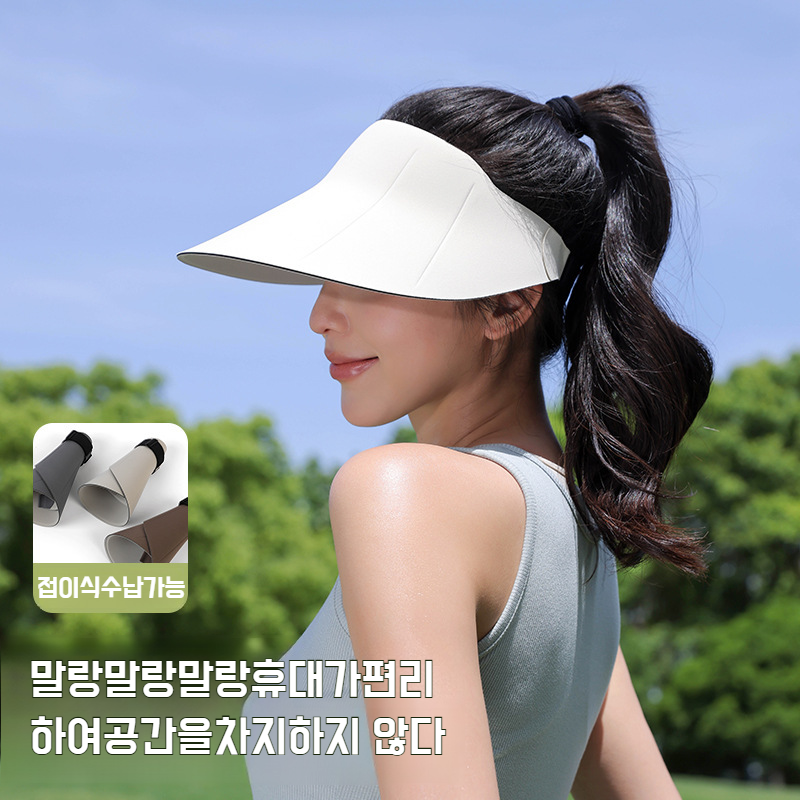 여자 여름 빅 챙 챙 모자 접이식 랩탑 모자 자외선 차단 모자 헴라인 빅 챙 모자