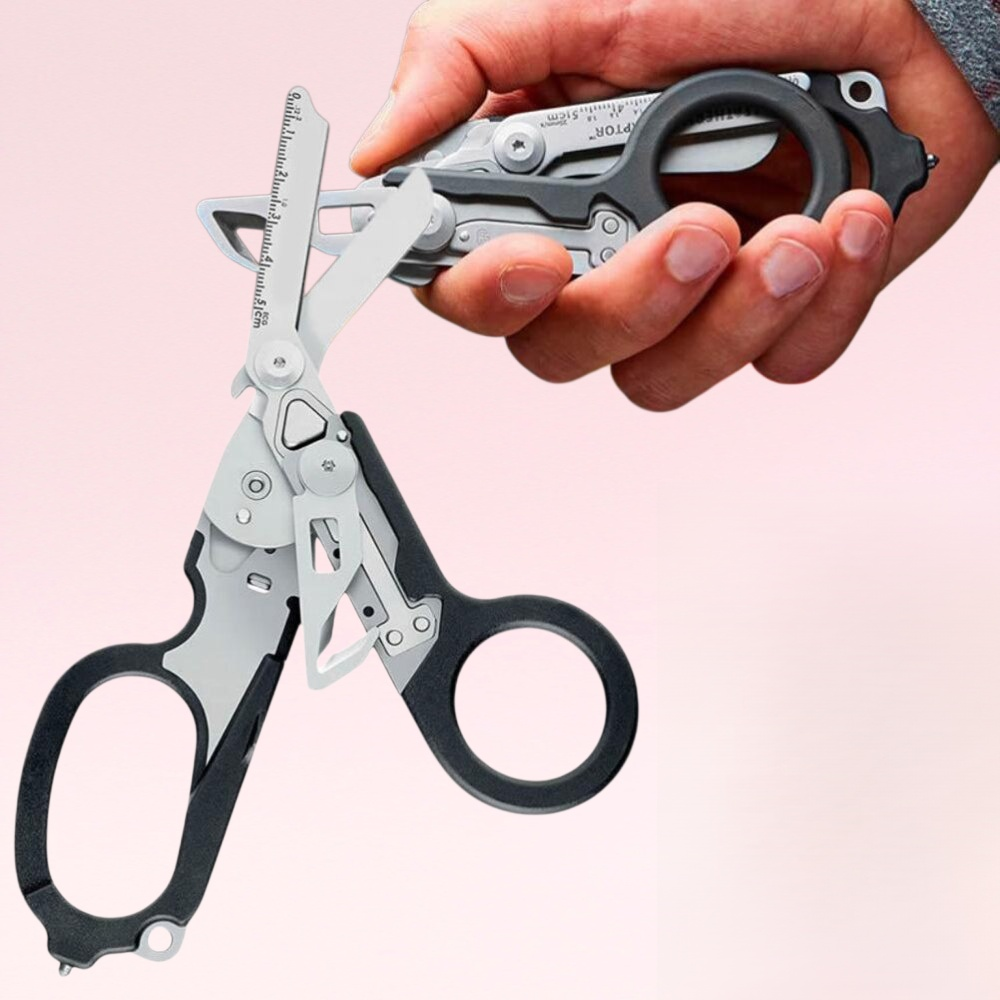 กรรไกรอเนกประสงค์และคีมยุทธวิธีสำหรับการเอาตัวรอดกลางแจ้ง