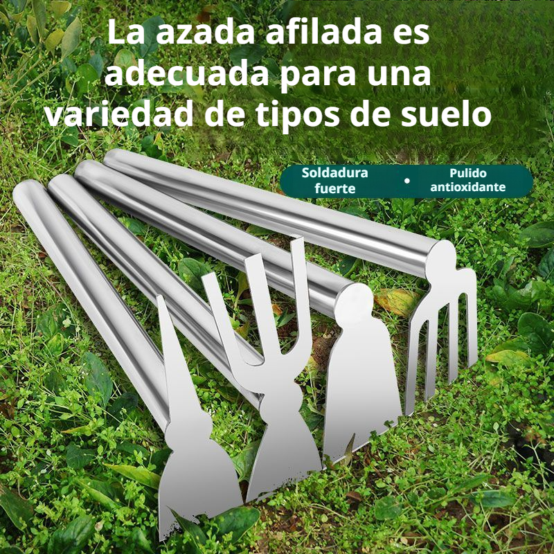 Azada reforzada ideal para huertos y jardines