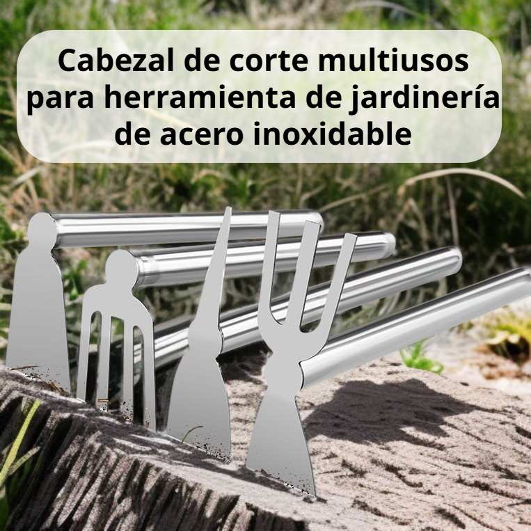 Azada agrícola de acero inoxidable reforzado para plantar verduras