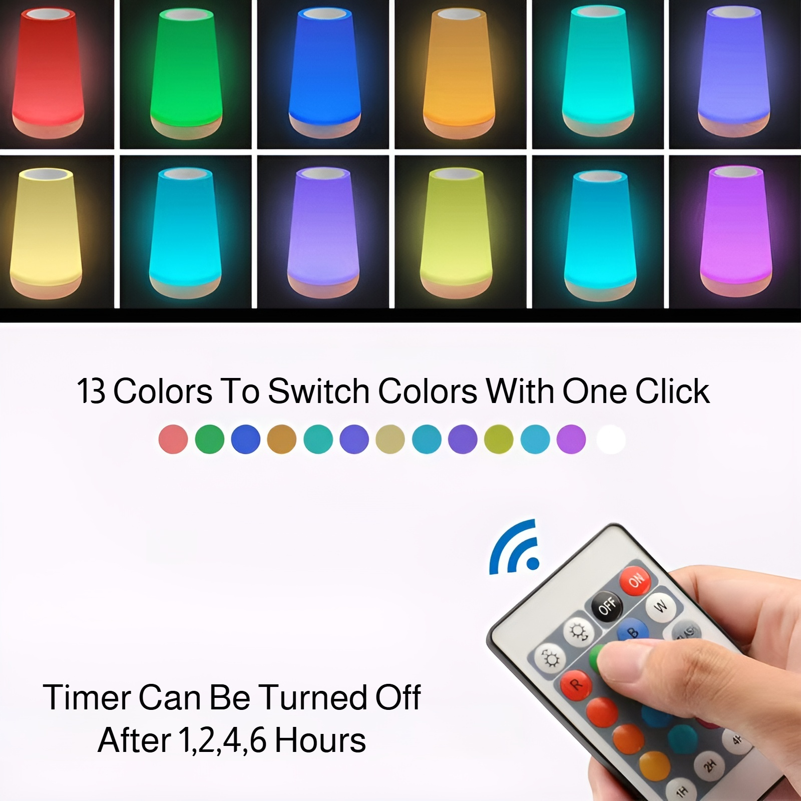 Creative remote control wood grain touch night light