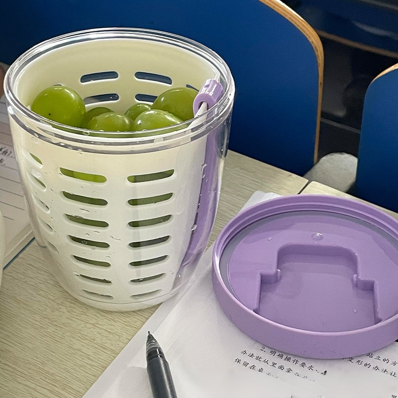 【フォーク付き】水切り可能なフルーツカップ