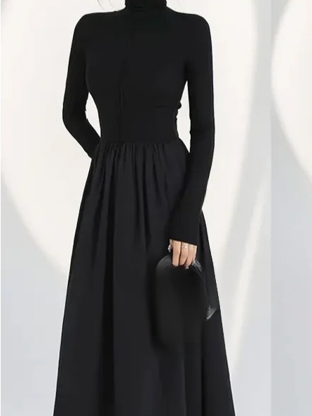 Automne et hiver Nouvelle robe classique élégante