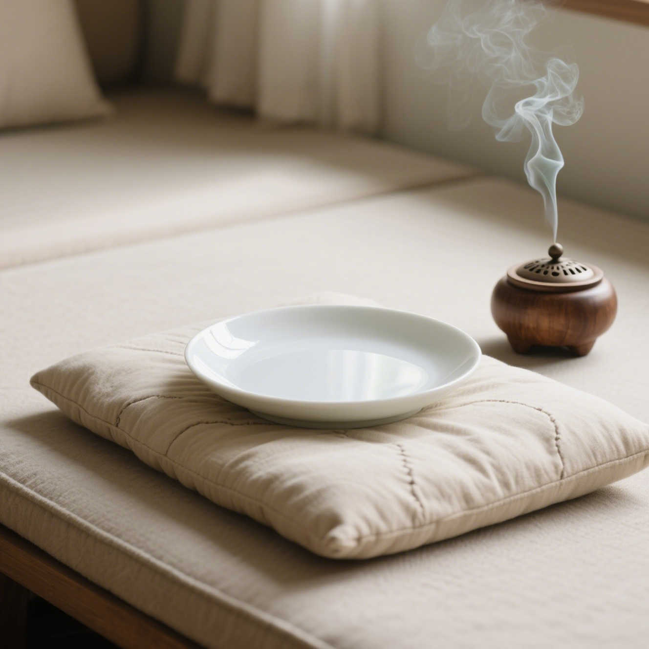 식탁 위 화이트 디너 플레이트 활용 예시