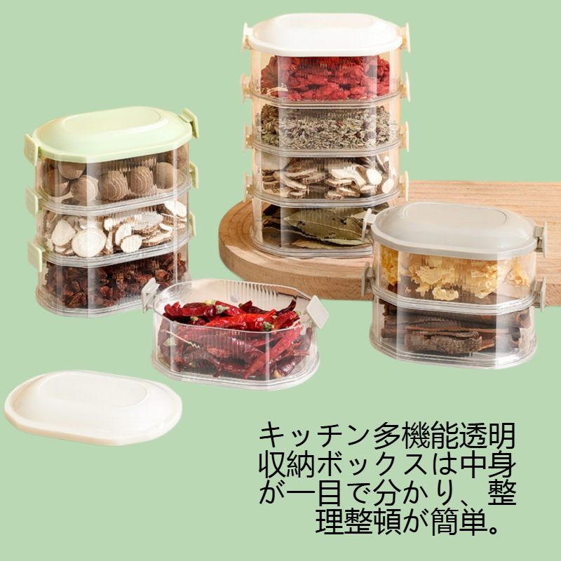 キッチン多機能透明収納ボックス