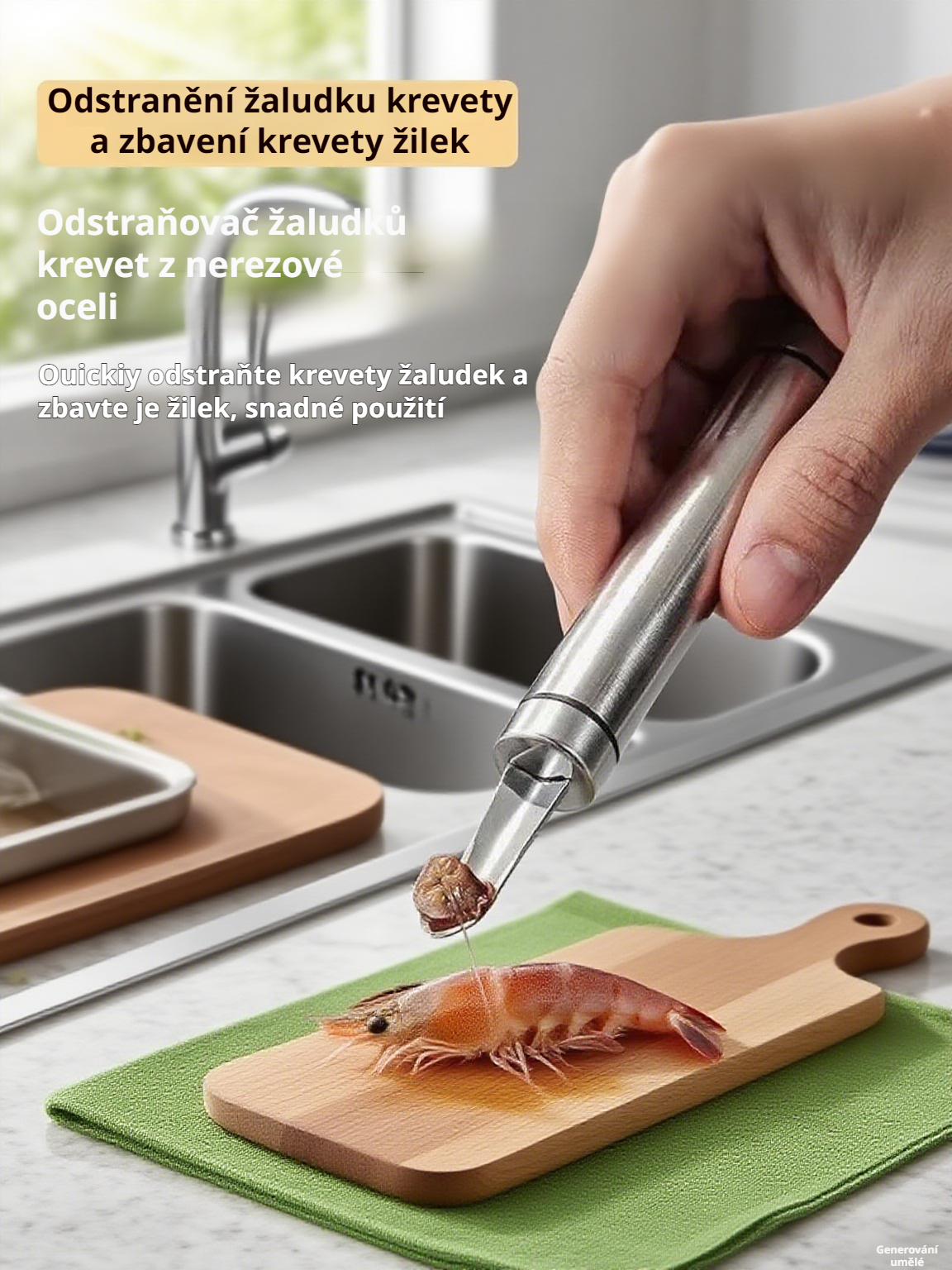  Nerezový škrabka na záda 