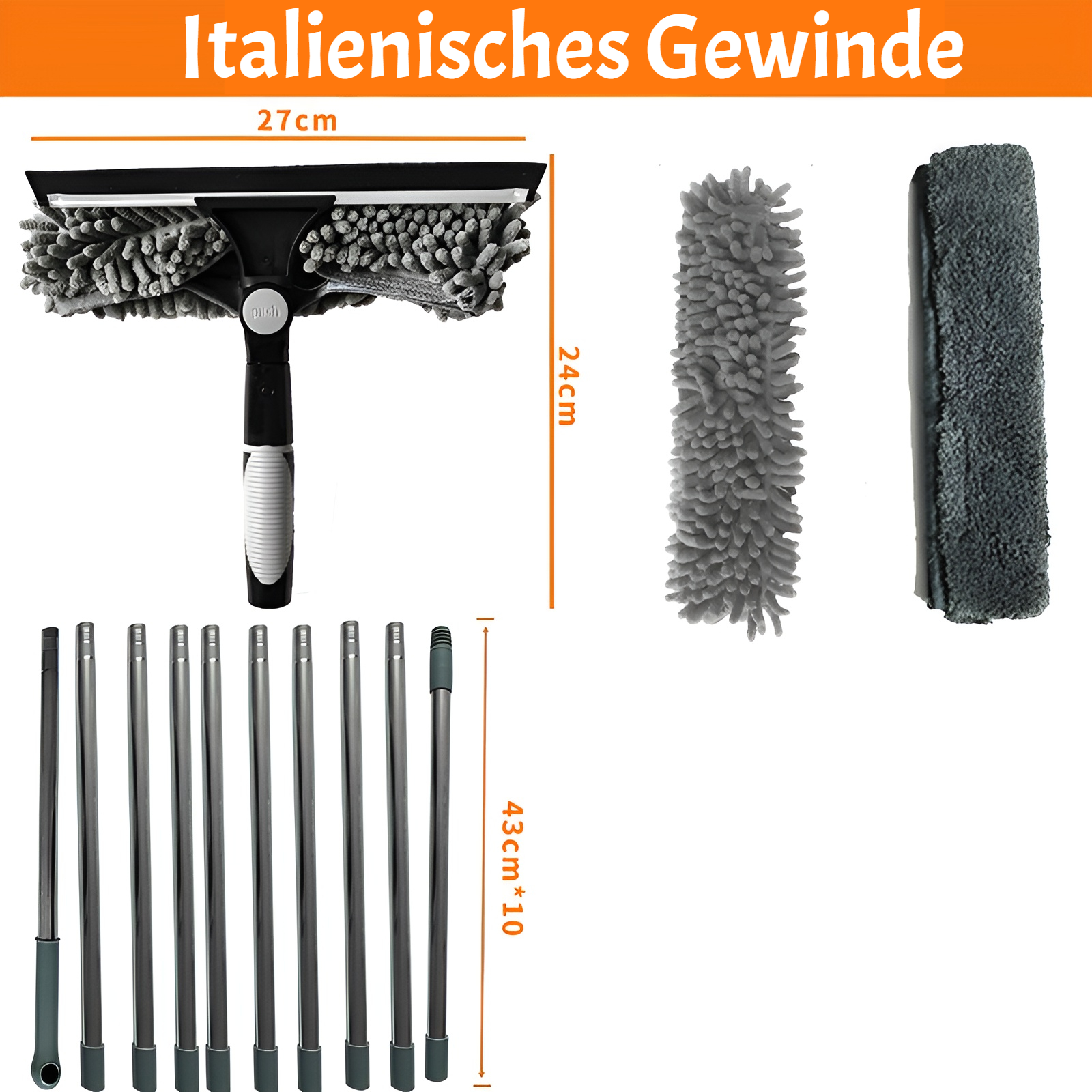 Effizientes Reinigungswerkzeug für Fenster und Glasflächen