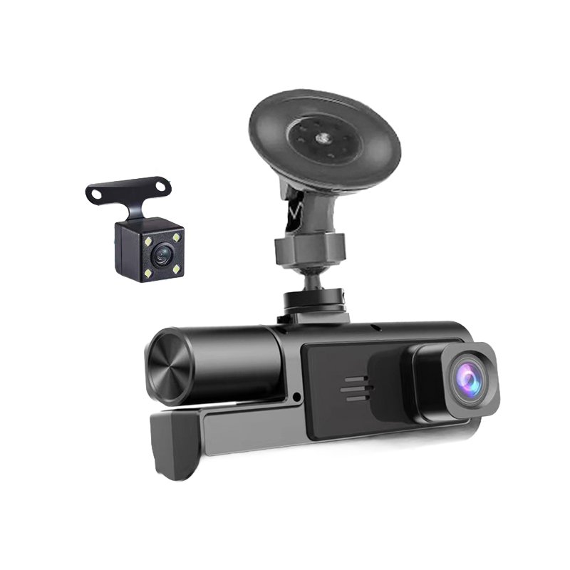 【バックカメラつき】3カメラのカーレコーダー吸盤式