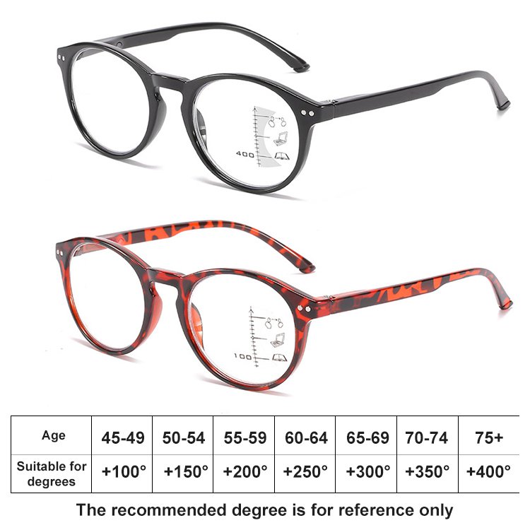 Fashion PC multi-focal reading glasses for men and women