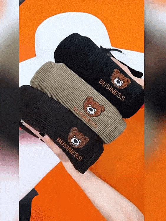 Grube spodnie dresowe pluszowe miś