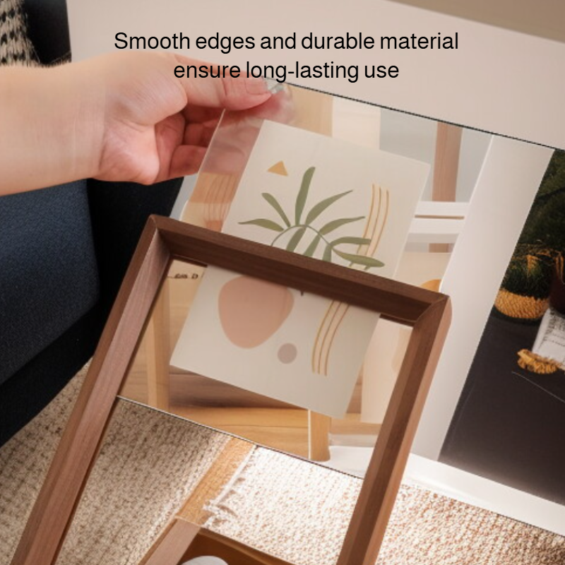 Double-sided transparent acrylic photo frame display stand