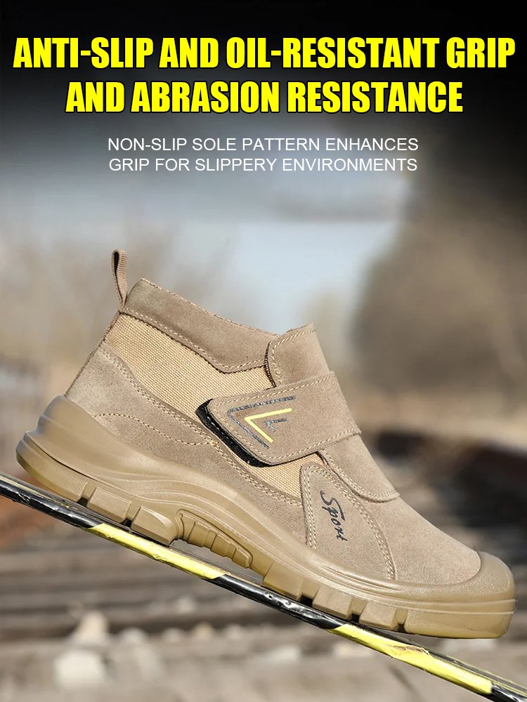 German imported safety work shoes with anti-smash, anti-puncture, waterproof, and anti-slip features