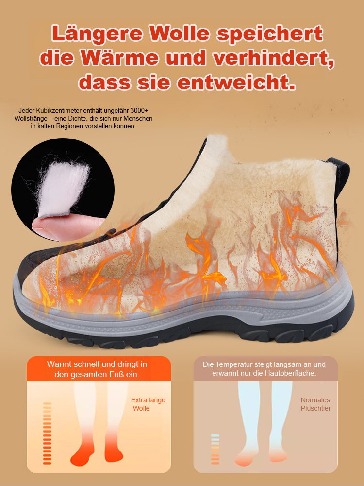 【Stabile Korrektur】Pelzgefütterte, dicke, rutschfeste Schneestiefel