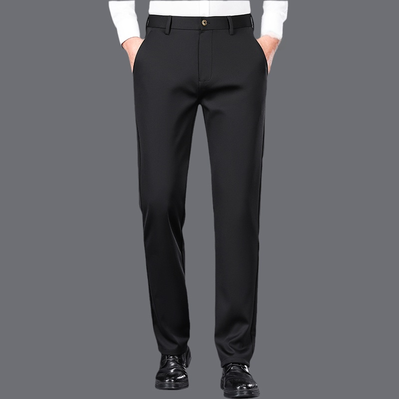 일자핏 기모 비즈니스 정장 바지