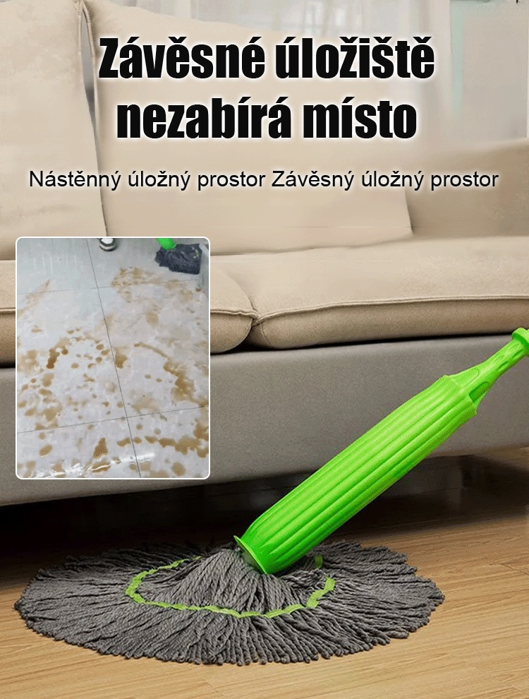  Bambusové vlákno samokroucený rotační mop