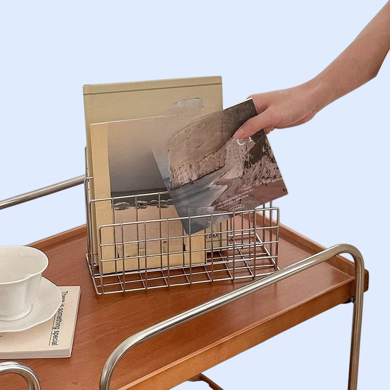 심플 3구 스테인리스 책상 수납 선반 사무실/기숙사용