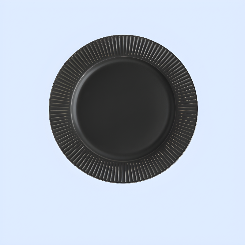 인테리어 적용 식기 그릇 세트 가정용 도자기 접시 수저세트 흑백 그레이 접시