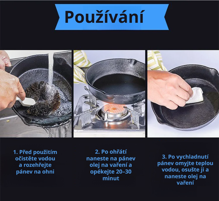 Litinová pánev vhodná do trouby