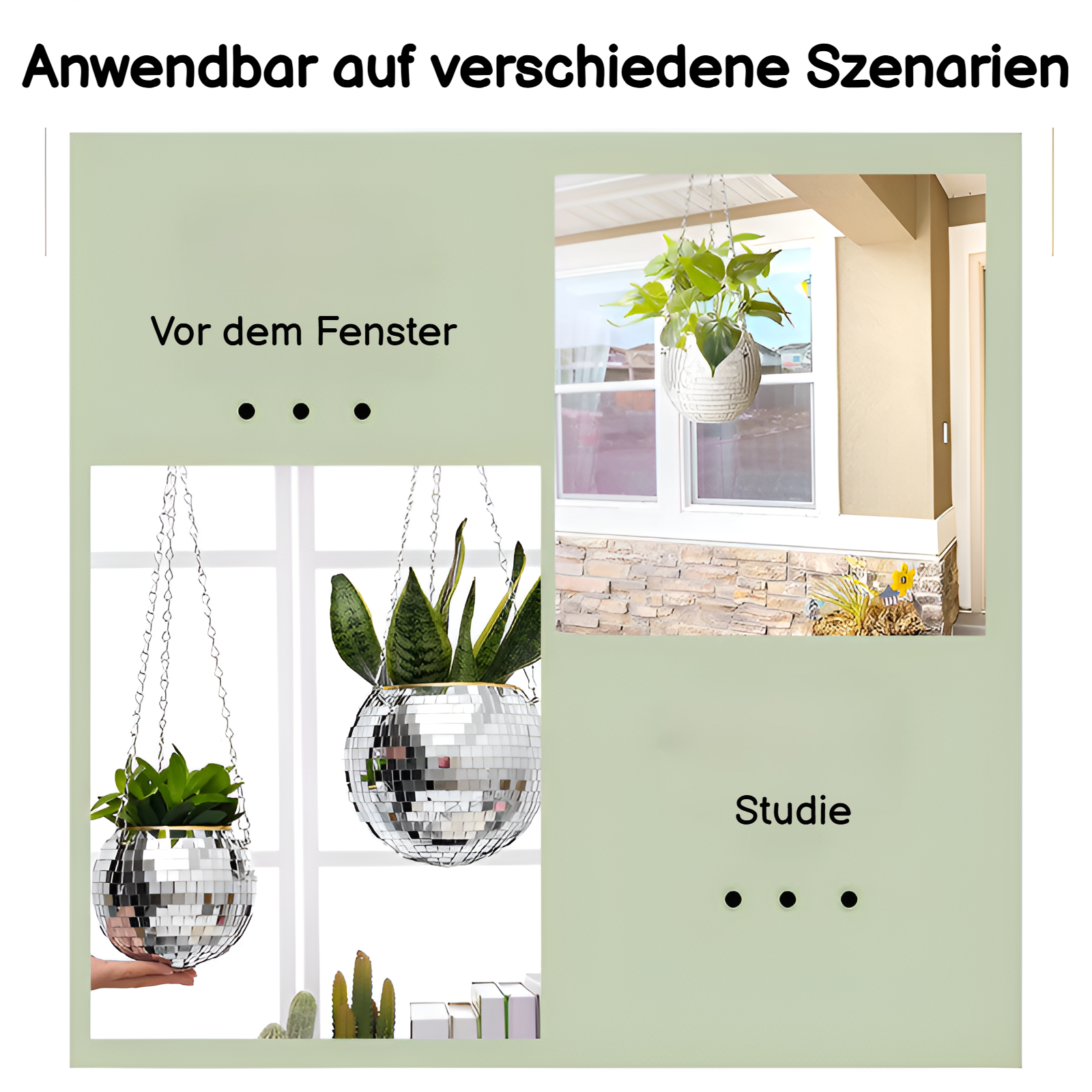 Disco Ball Pflanzer kreative Blumentopf Hängekorb Pflanze Pflanztopf