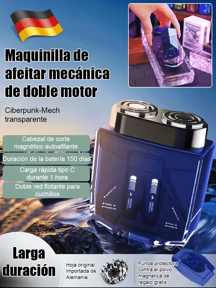 Maquinilla de afeitar mecánica de doble motor