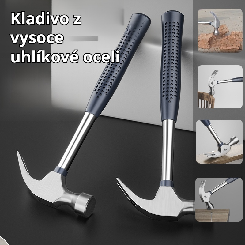 Kladivo s kulatou hlavou a protiskluzovou rukojetí pro domácnost