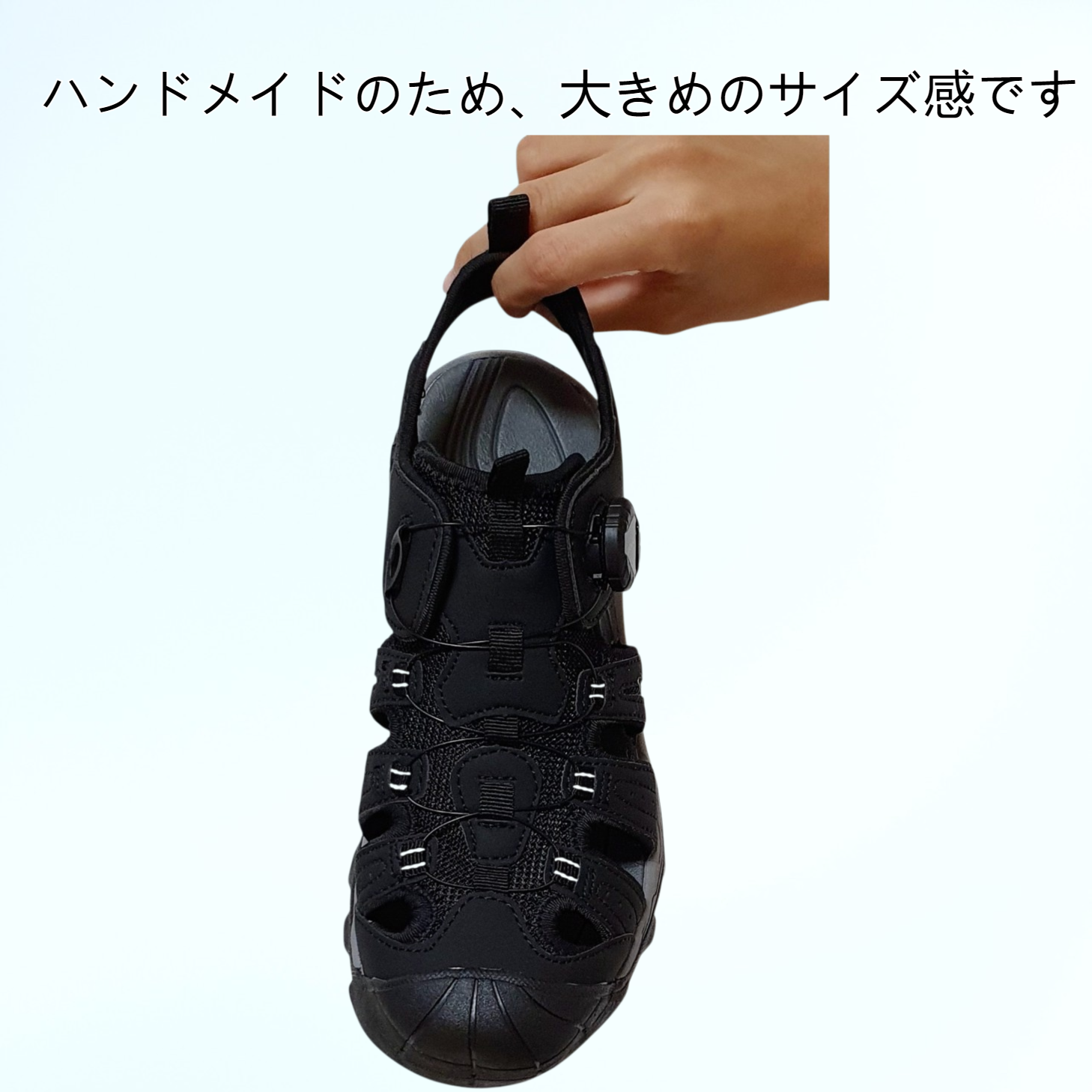 夏のファッション通気性のあるつま先閉じた手作りの大きいサイズのメンズハイキング滑り止めサンダル