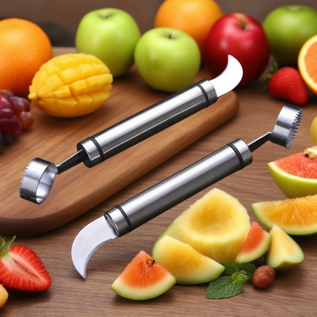 스테인리스 스틸 더블 헤드 과일 분할 공구