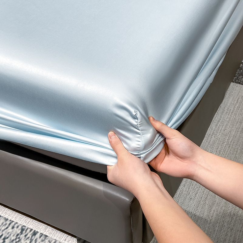 テンセルマットレスプロテクター ダブルベッドカバー ホームドミトリーベッド 帽子