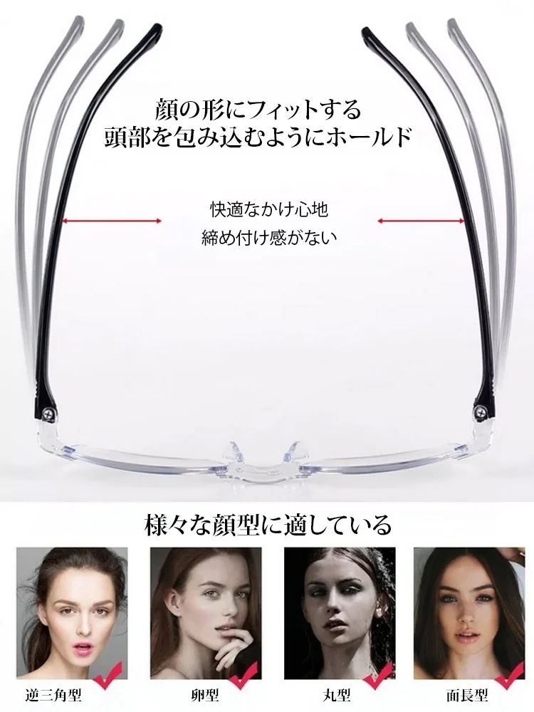 変色ブルーライト防止老眼メガネ 