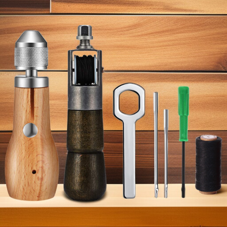 ハンドミシンとレザークラフトツールのセット画像