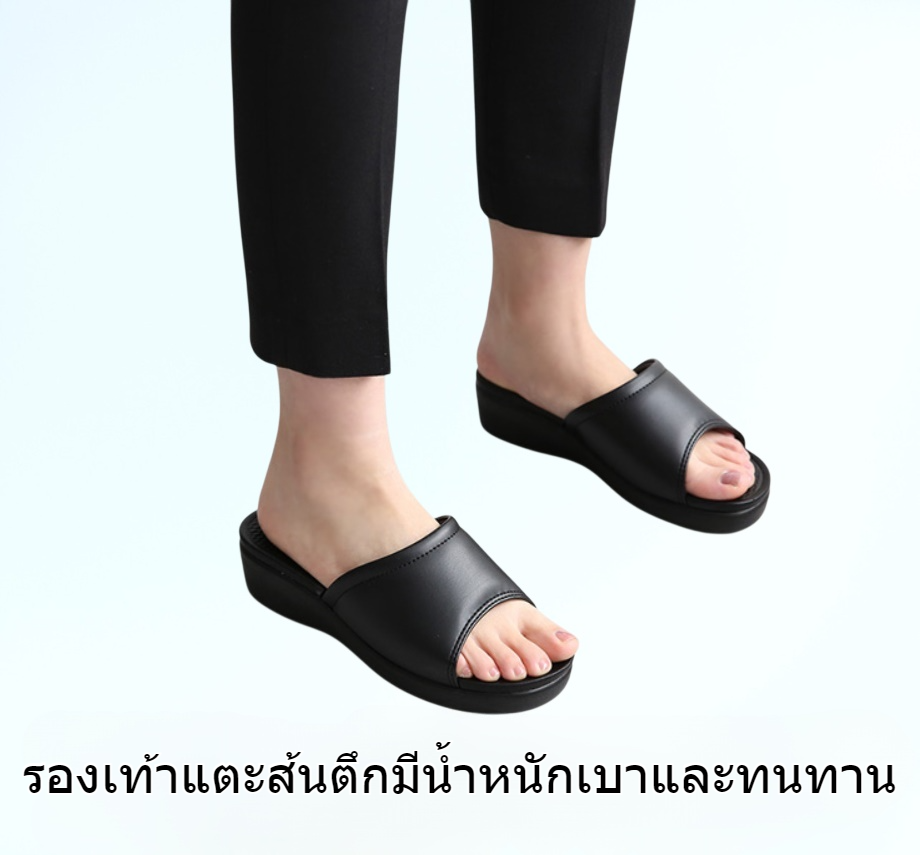 รองเท้าแตะพื้นหนาเรียบง่ายสำหรับเดินทางในช่วงฤดูร้อนสำหรับผู้หญิง