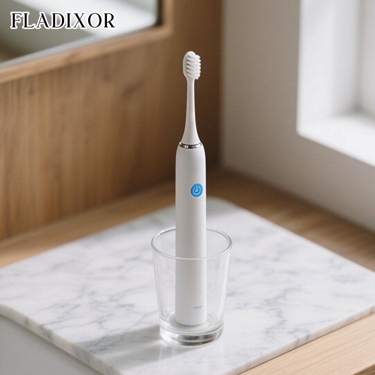 Cepillo dental eléctrico con cabezal suave y seguro