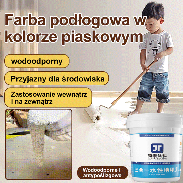 【0 formaldehydu】Wodna farba epoksydowa do podłóg