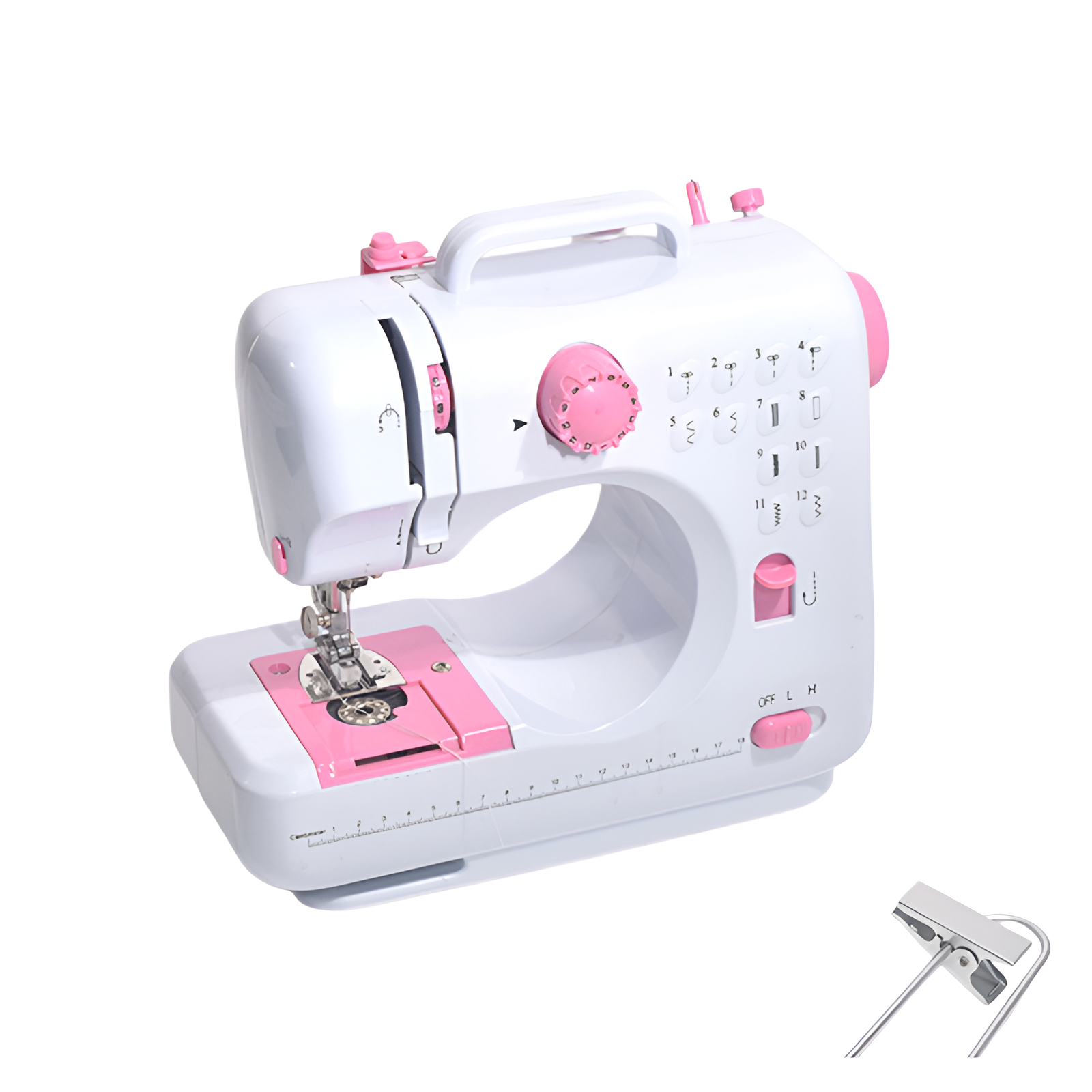 ミシン 初心者向け 電子ミシン 12種類の縫い目 返し縫い機能 2way給電 日常手作り縫製 スピード調整可能 持ち運び便利