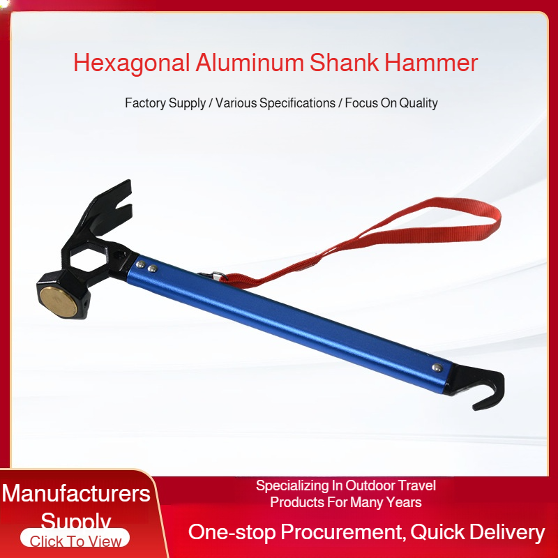 Outdoor Multi-Tool Camping Tent Hexagonal Aluminum Handle Hammer