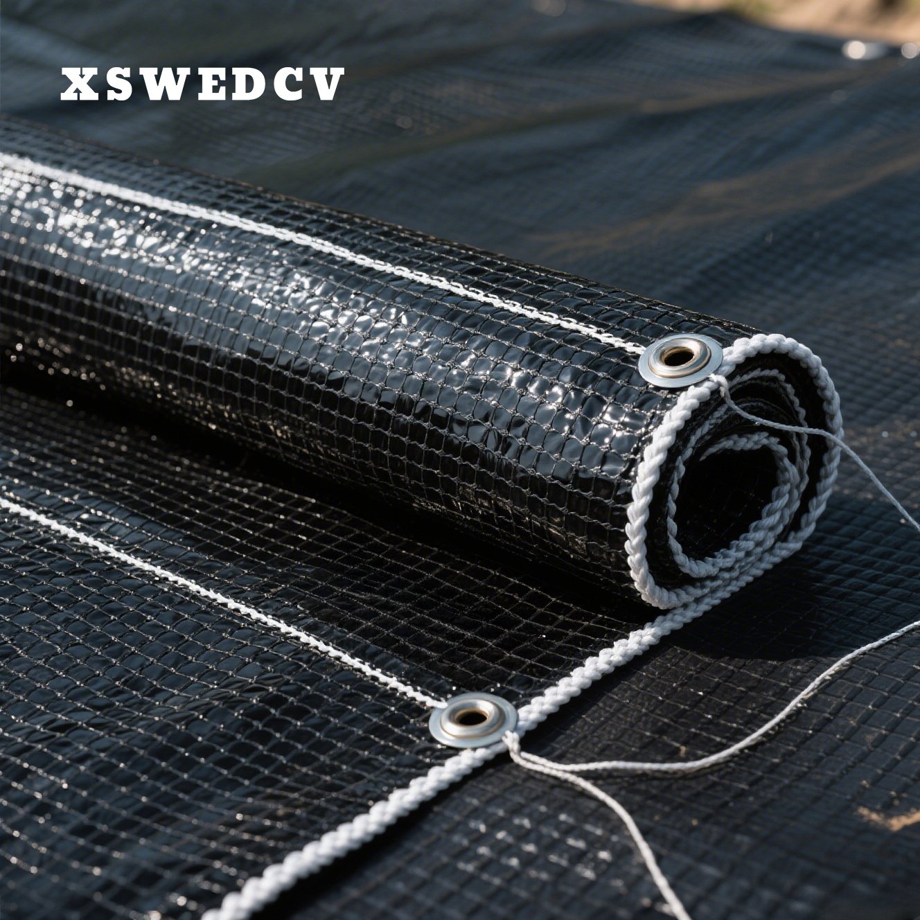 Síť na stínování instalovaná nad zemědělskou půdou