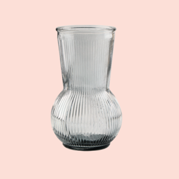 Nordic simple relief glass transparent small vase
