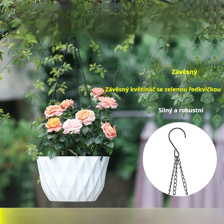 Samonasávací závěsný květináč pro lenochy