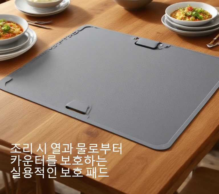 방수 기능이 적용된 주방 매트 테스트 이미지